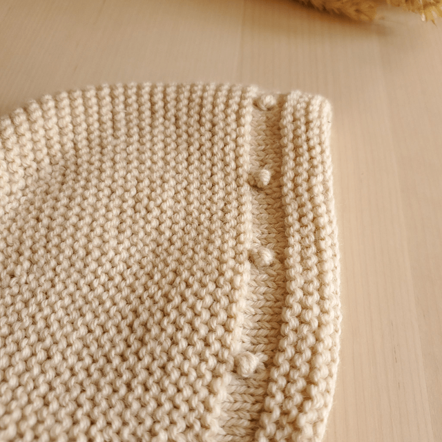 EDMÉE béguin beige mérinos