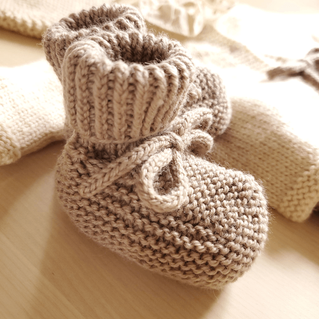 LÉON chaussons marron glacé - taille 0-3 mois