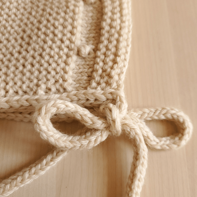 EDMÉE béguin beige mérinos