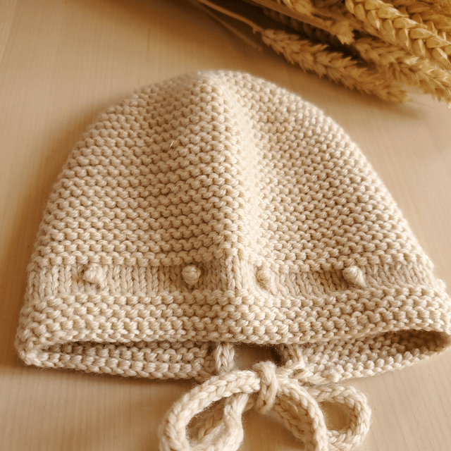 EDMÉE béguin beige mérinos